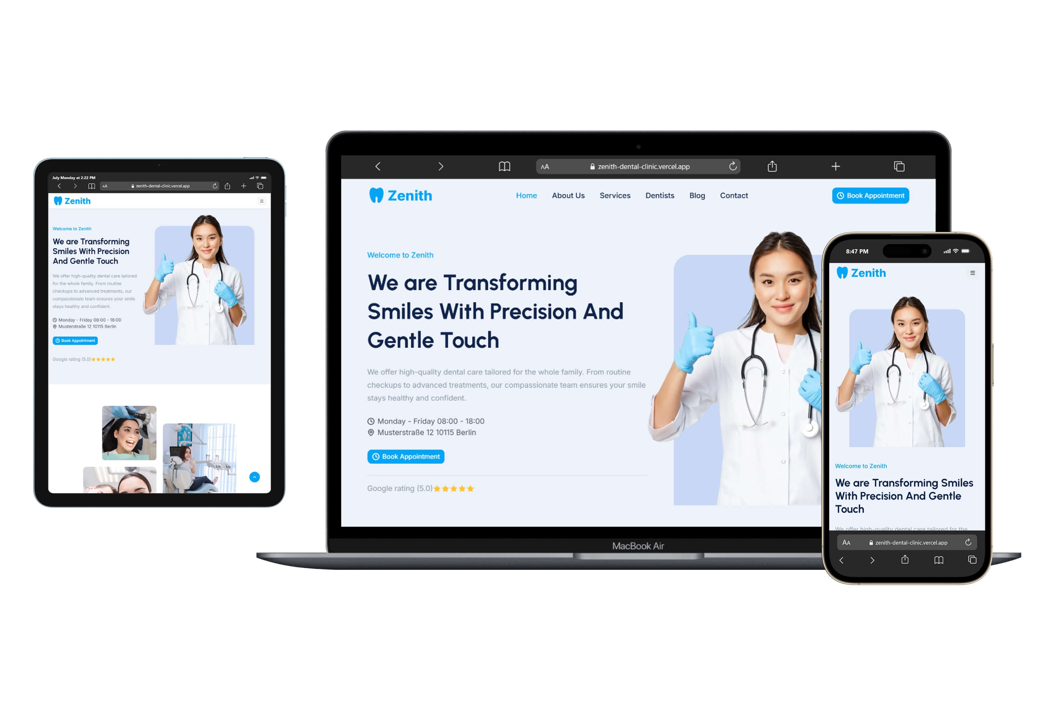 Zenith Dental Clinic Website